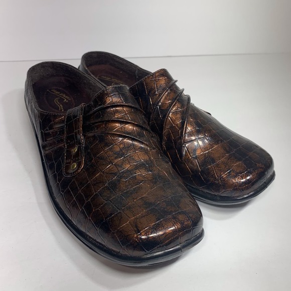 Easy Street Shoes - New Easy Street‎ Comfort Wave Faux Alligator Clog Mules Size 10W